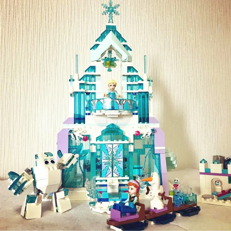 

25002 731PCS Friends Series Magical Ice Castle Sets Model Building Blocks Bricks Kits Compatible 41148 Toys For Girls