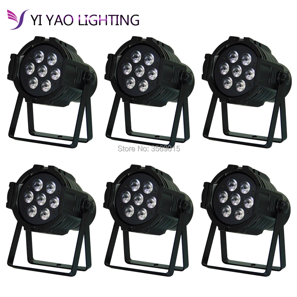 6 шт./лот Led Par Light 7X12W RGBW 4in1 DJ Disco DMX сценические фонари Can Effect Club Party Lighting|Эффект