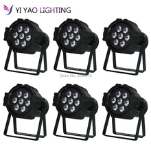 6 шт./лот Led Par Light 7X12W RGBW 4in1 DJ Disco DMX сценические фонари Can Effect Club Party