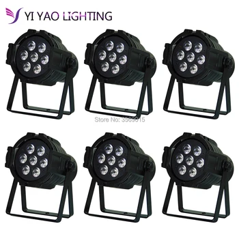 

6pcs/lot Led Par Light 7X12W RGBW 4in1 DJ Disco DMX Stage Lights Par Can Led Effect Club Party Lighting