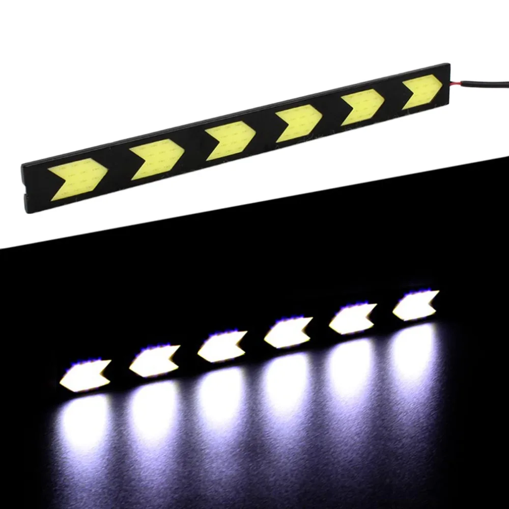 

2pcs/set Waterproof Arrow Shape LED COB Car Auto Light DRL Daytime Running Light Driving Lamp