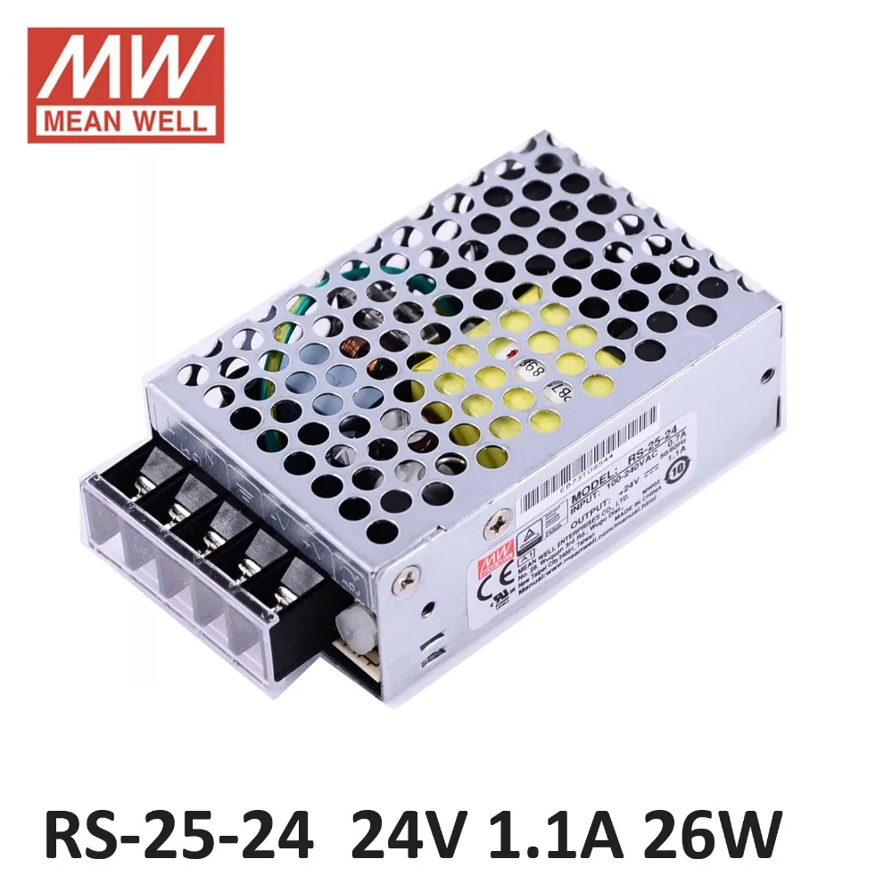 Mean Well RS-25-5 Schaltnetzteil case 5 V/DC/0-5A/ 25 WW 