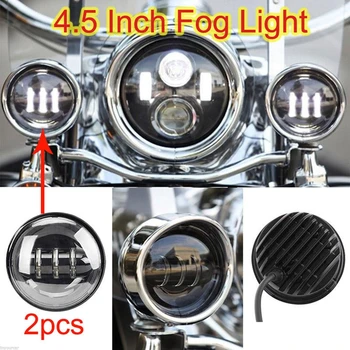 

2pcs 4.5 inch 30w Chrome LED Auxiliary Fog Passing Light 4-1/2" Led Motorcycle Fog Lamps for Harley