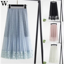 Womail, Женская юбка, летняя, высокая талия, для девушек, плиссированные, с принтом, юбки, вечерние, длинная юбка для женщин, повседневная, для отдыха, пляжа, на каждый день,, J610