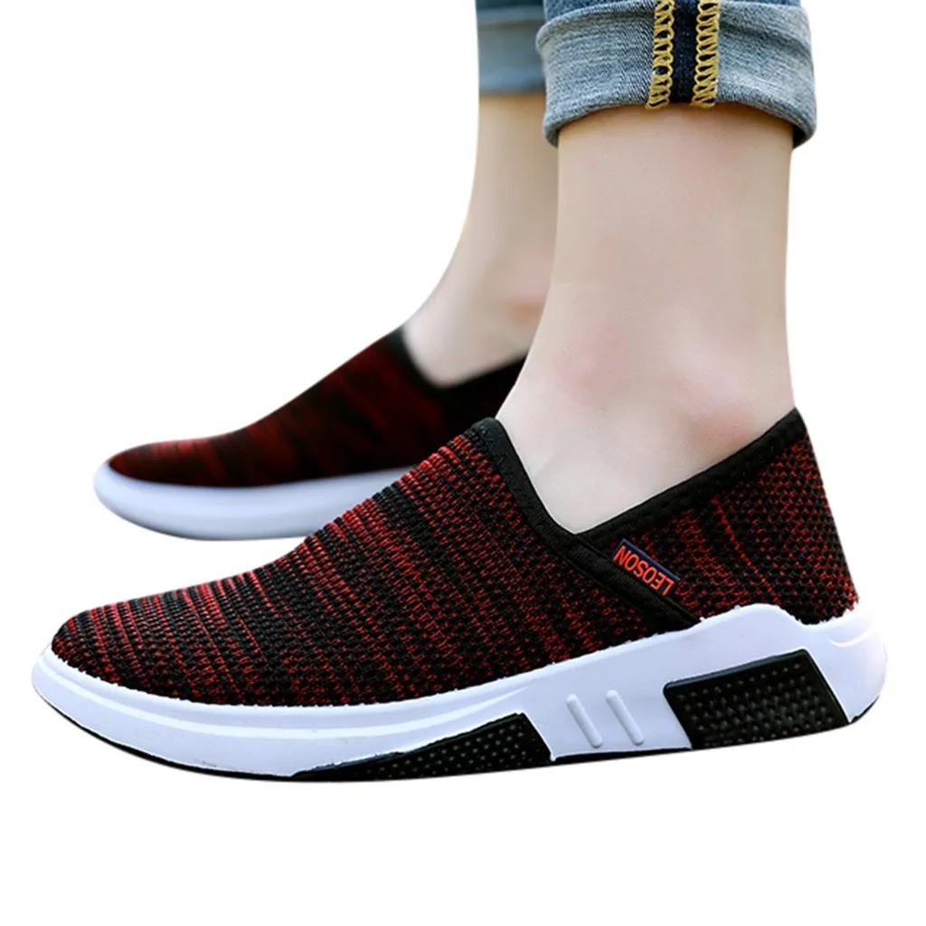 

SAGACE Men's Old Beijing Cloth Shoes Lazy Breathable Shoes Casual Boat Shoe fashion Slip-On Mesh Summer shoe Outside hot June 12