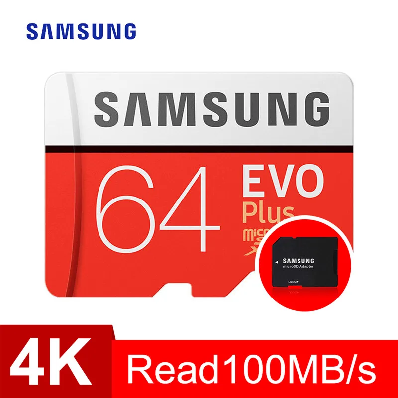 SAMSUNG Micro SD карта памяти 32 Гб 64 Гб 128 ГБ 256 ГБ 512 ГБ EVO Plus класс 10 Водонепроницаемая TF Память sim-карта для смартфонов