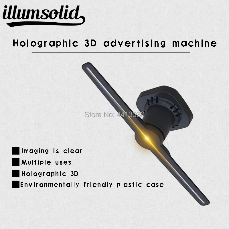 LED Portable Player 3D Holographic Dispaly Fan Unique Hologram Projector