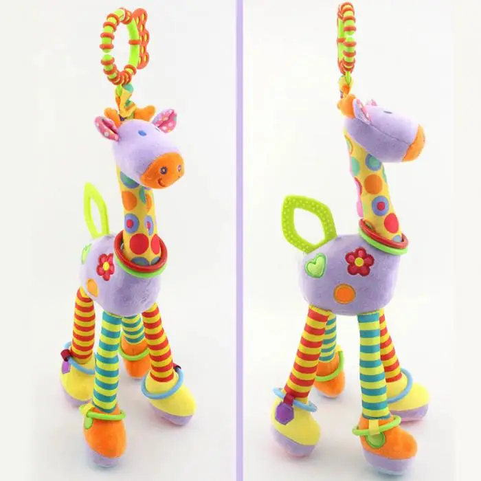 Новорожденные Детские коляски плюшевые игрушки жираф игрушка в виде животного 0-3 года детская кроватка кровать подвесная игрушка подарок