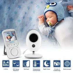 Babykam детский звонок видео babyphone камера 2,4 дюймов ЖК ИК ночного видения датчик температуры 8 колыбельные видео интеркомы детская камера