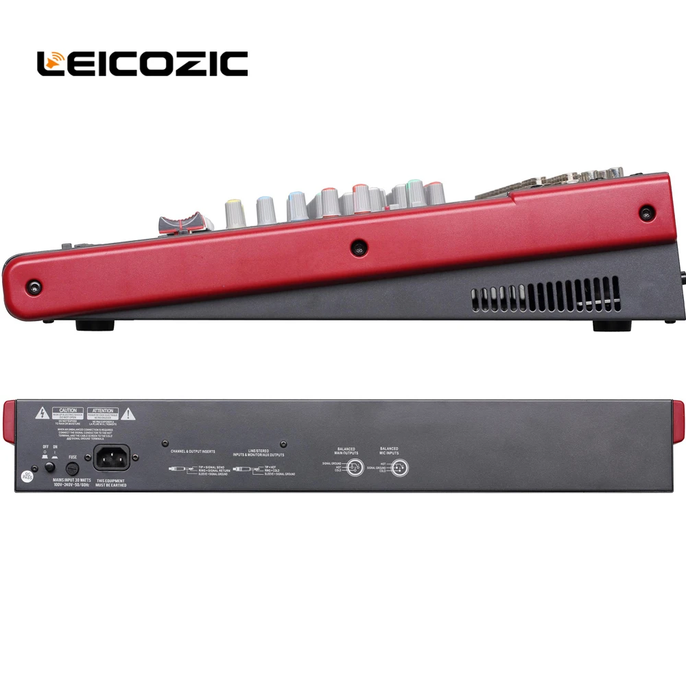 US $185.00 Leicozic 12Channel Professional Audio Mixer BX12 Audio Mixing Console Digital Mixing Console Effects Processor USB DJ Mixer