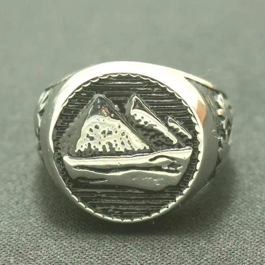 316L Stainless Steel Simple Sailboat Coconut Tree Round Ring Free Shipping | Украшения и аксессуары