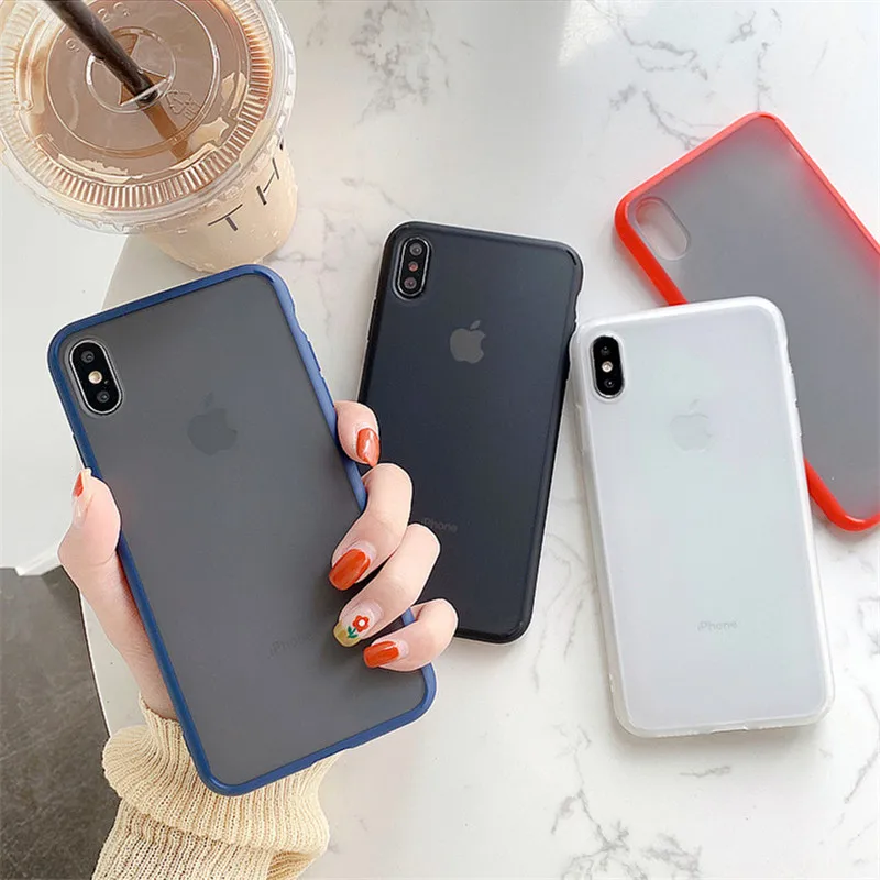 

Simple Matte silicon phone Case for iphone X XR XS Max for iphone 7 8 6 6s Plus Simple translucent case cover Protective shell