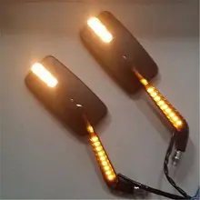 M10 прямоугольный светодиодный поворотный сигнал для мотоцикла, боковое зеркало заднего вида для Honda Kawasaki VT VTX VN CB CG Suzuki Cruiser
