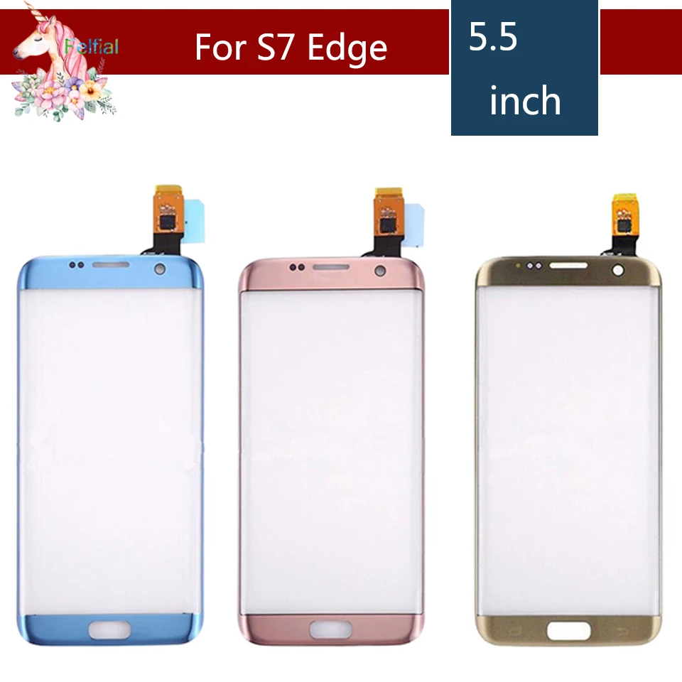 Оригинальный Для Samsung Galaxy S7 Edge G935F G935 внешний стеклянный датчик сенсорная панель с