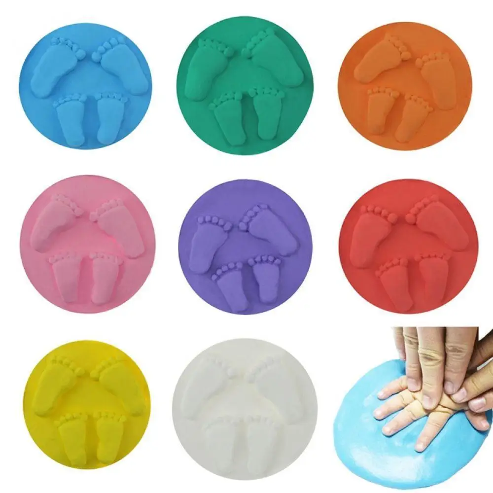Мягкие сувениры отпечаток пальца глина воздуха ребенок следа цвет ребенок случайный Taoqueen отпечаток 1 шт. производители и литье сушки руки