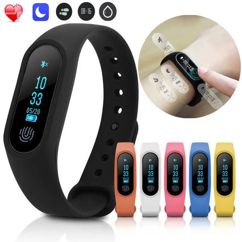 

M2 Sports Pedometer Smart Bracelet Heart Rate Bluetooth V4.0 Smart Watch Remote Camera Information Display Sports Pedometer