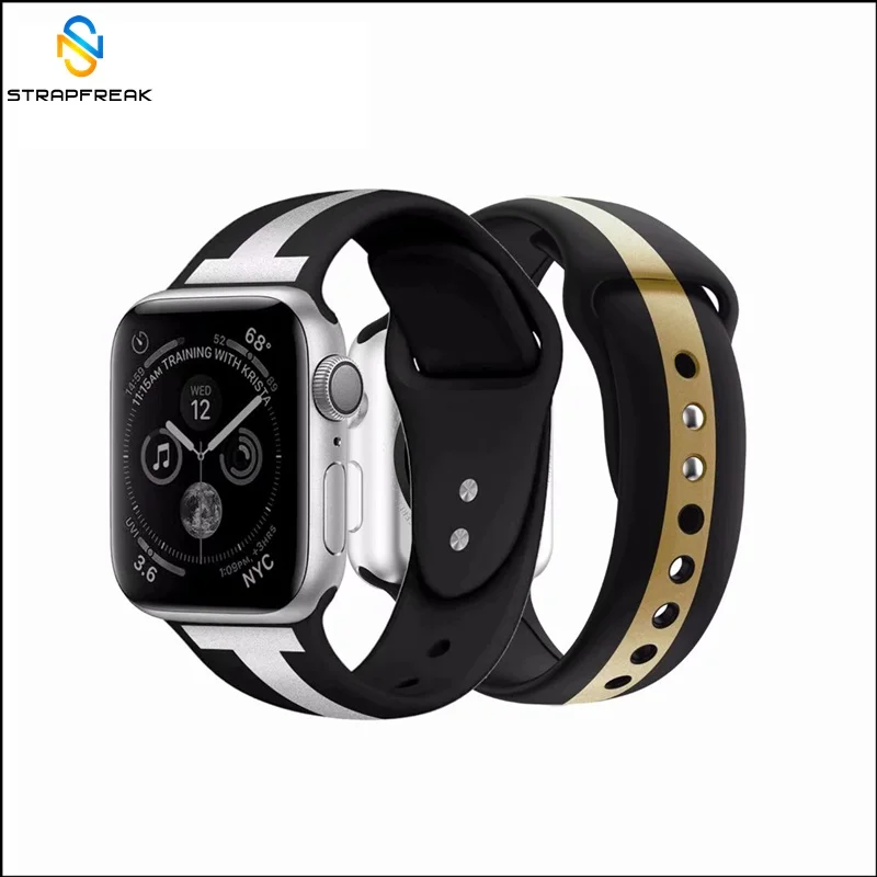 

Sport band for Apple Watch series 4 3 2 1 Silicone strap for iWatch colorful Soft Replacement AW adapter 38 40 42 44mm