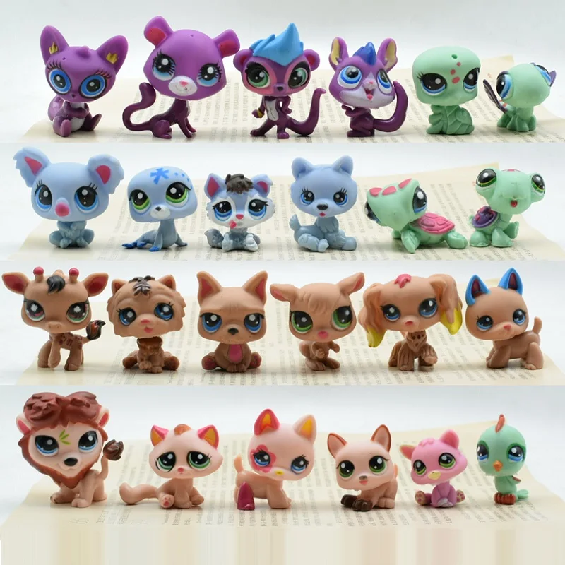 

Lovely Animals Toy bag 24Pcs lps Puppy and Cat Action Figure Cute Pet Toy Birthday/Christmas Gift 02#