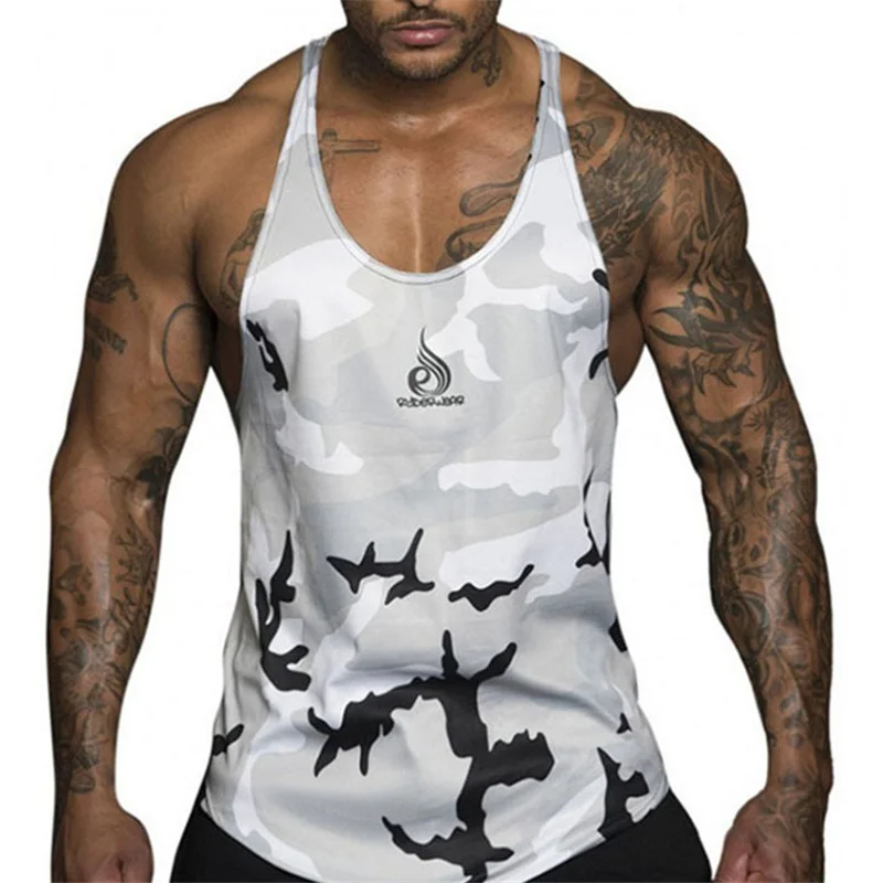 

2019 New Summer Bodybuilding Clothing Fitness Tank Tops Men Running Sleeveless Shirt GYM Training Vest Sportswear Undershirt MMA