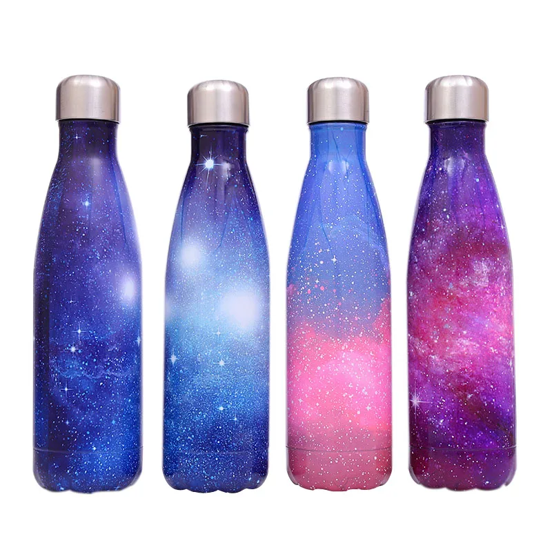 

Simple And Stylish Portable Starry Galaxy Coke Bottle Thermos Bottle 304 Stainless Steel Gradient Color Insulation Water Bottle