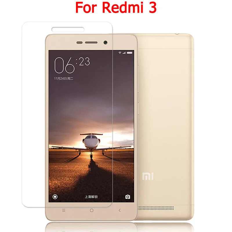 2 шт Защитное стекло для экрана Xiaomi Redmi 3s Закаленное стекло для Xiaomi Redmi 3s стекло против царапин пленка Redmi 3 wolfrole [