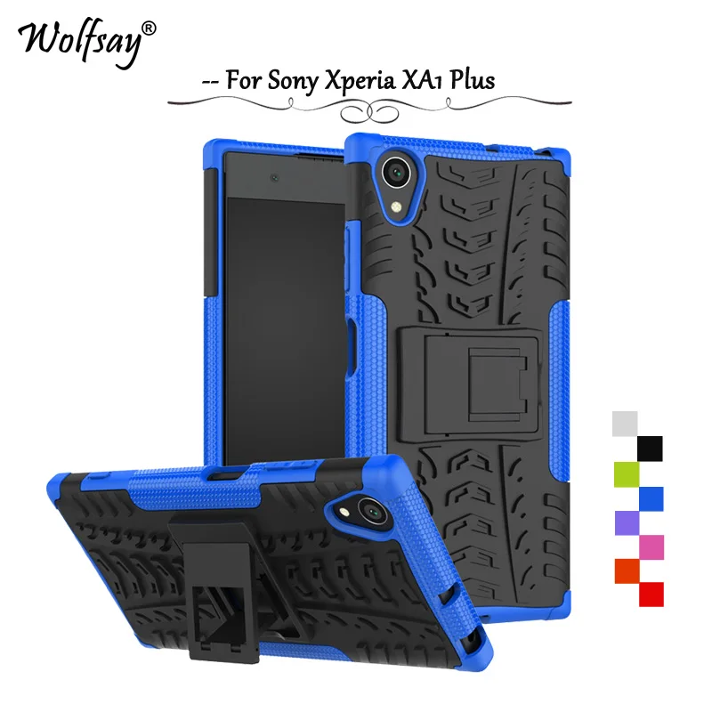 Чехол Wolfsay для Sony Xperia XA1 Plus прочный резиновый чехол G3412 G3421 G3423 G3416|covers for sony xperia|cover
