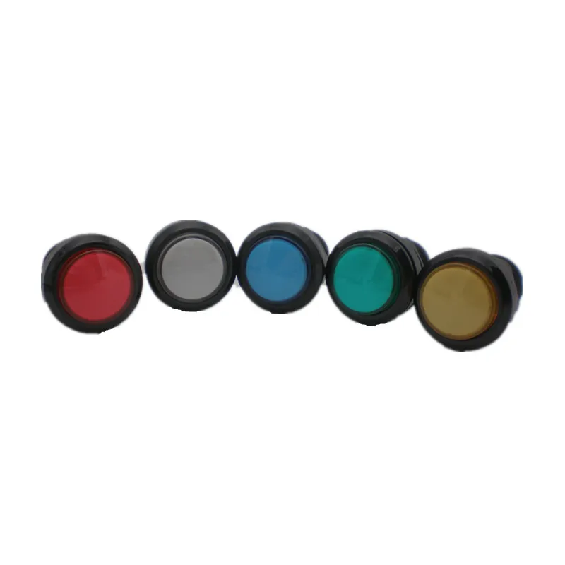 

5 PCS 5 color 33 mm LED illuminated push button Black side switch button Arcade Start Push Button with microswitch