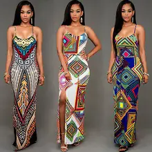 2016 neue Frauen Maxi Kleid Sommer Sleeveless Abendgesellschaft Strandkleid Größe S-XL