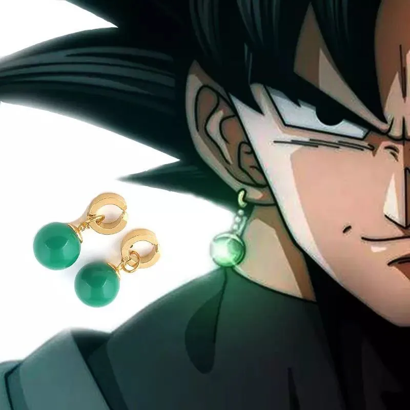 

1 Pair reduction Super Dragon Ball Z Vegetto Potara Black Son Goku Cosplay Costumes woman man Ring Zamasu Earrings Ear Stud