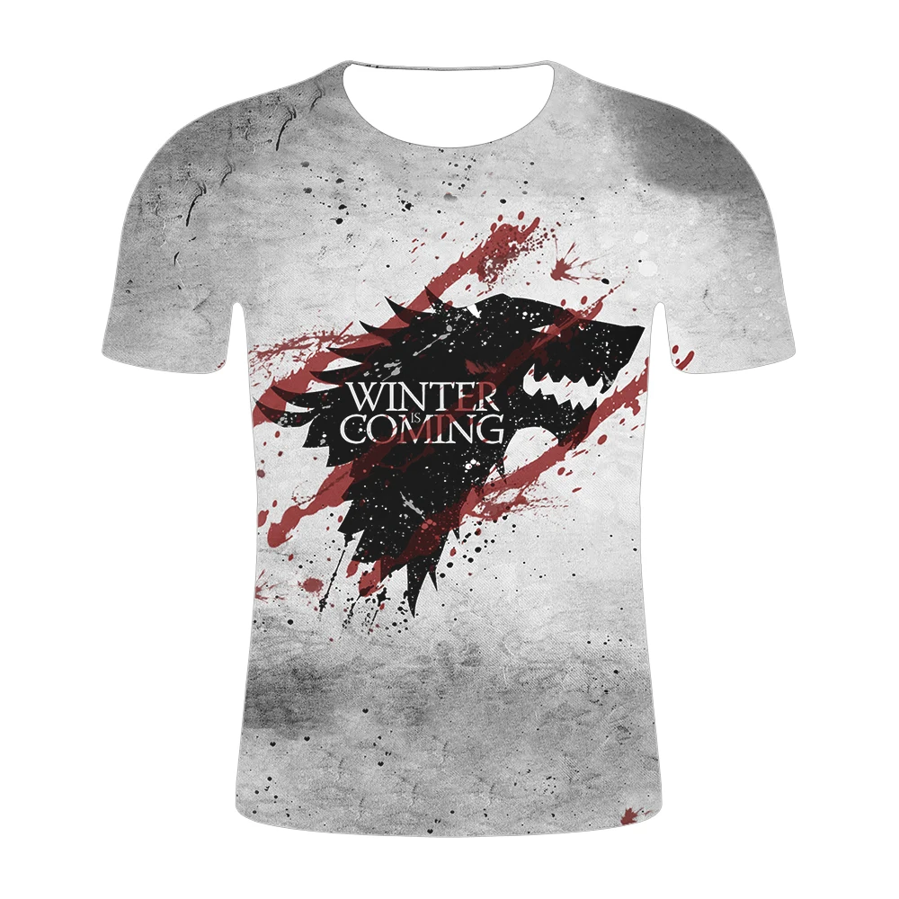 

HZIJUE 3d Print T-shirt Iron Throne Tshirt Summer Shirt 2019 Newest T-shirt Game of Thrones tshirt Song of Ice and Fire T-shirt