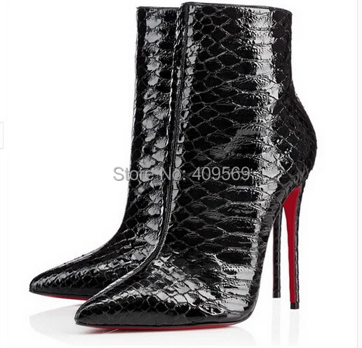 Black snakeskin boots womens Clearance