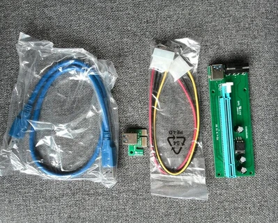 2017 Высококачественная видеокарта с блоком питания PCI-E PCI Express Riser от 1X до 16X USB 3 0 для