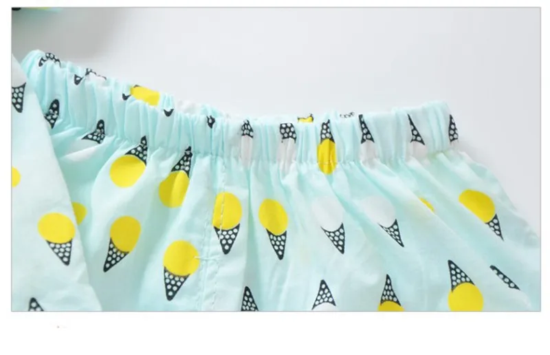 COOTELILI Baby Girl Clothes Toddler  Kids Boy Summer Clothes Ice Cream Printing Pijama Infantil Comfortable Pajama Set 80-120cm  (12)