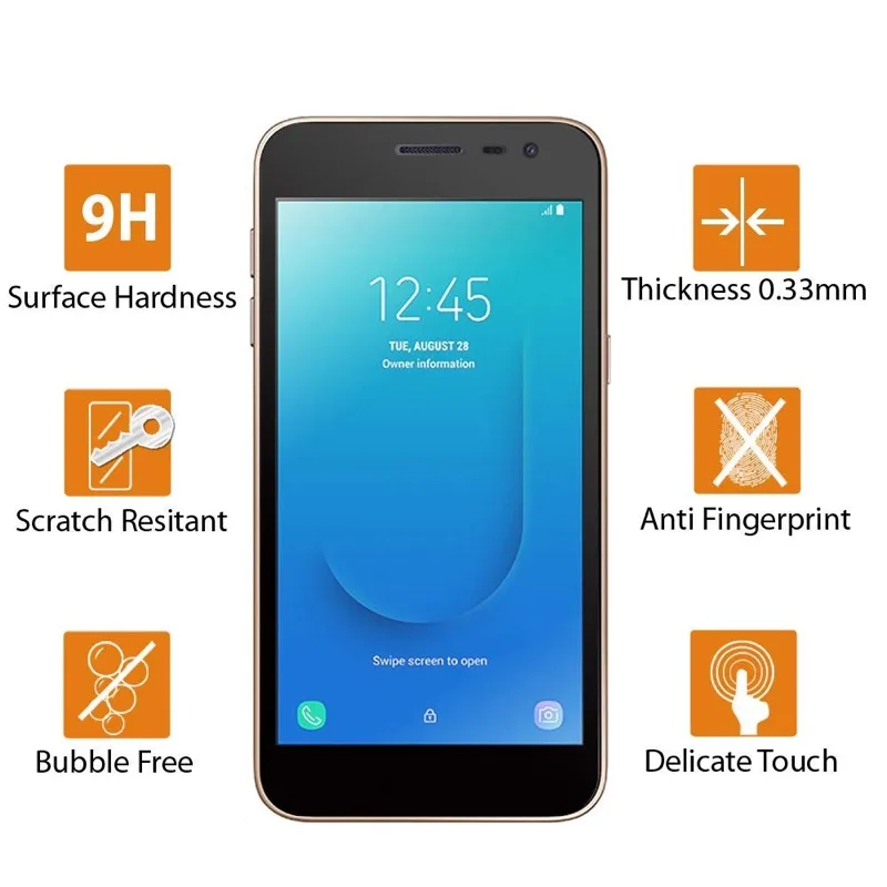 Закаленное стекло с полным покрытием для Samsung Galaxy J2 Core протектор экрана