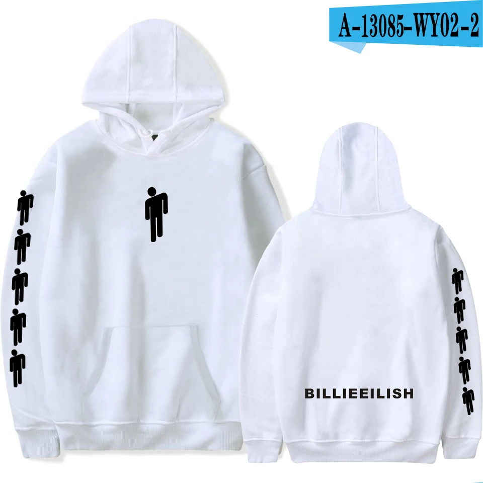 Розовый Женская/Мужская популярная одежда с капюшоном и принтом Billie Eilish, новинка, Повседневная Горячая Распродажа, толстовки K-pops, толстовка размера плюс 4XL, модная - Цвет: Розовый