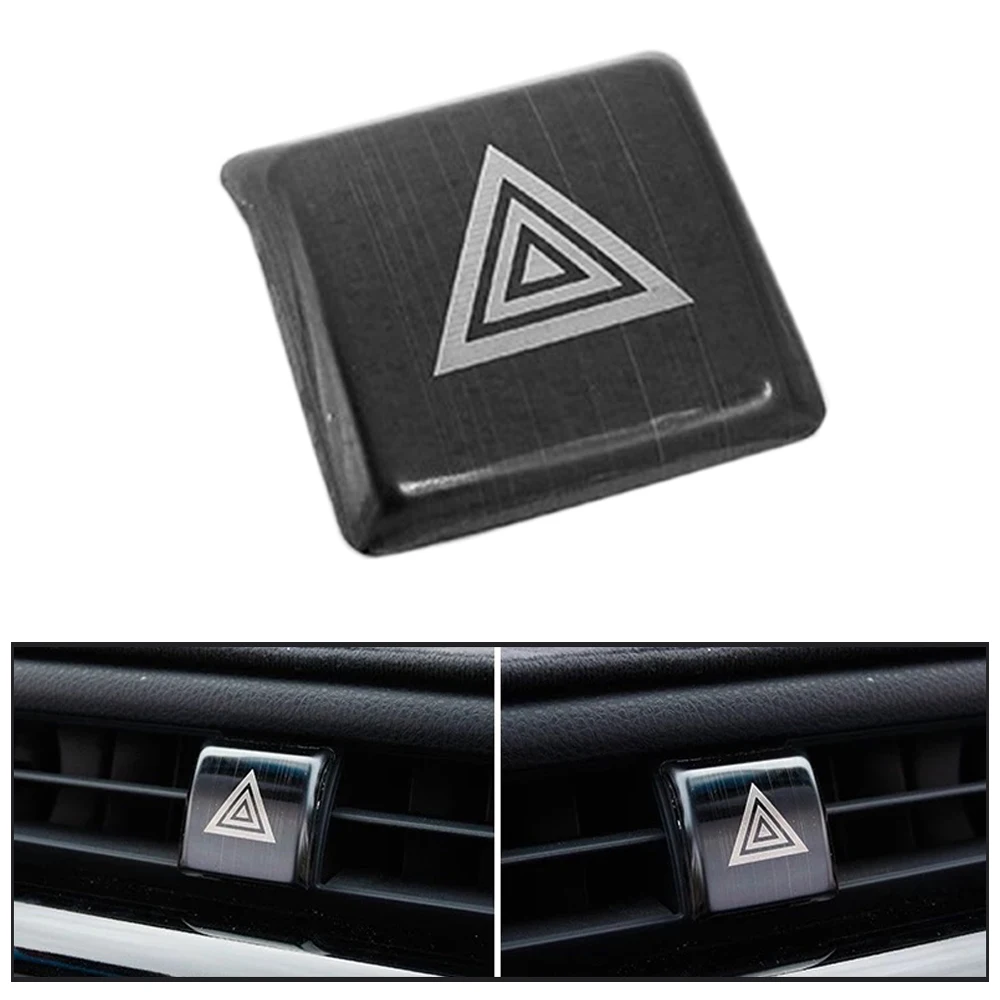 For Toyota Camry 2018 2019 XV70 Car Warning Button Cover Stickers Dashboard Emergency Lamp Decoration Sticker Frame Accessories2