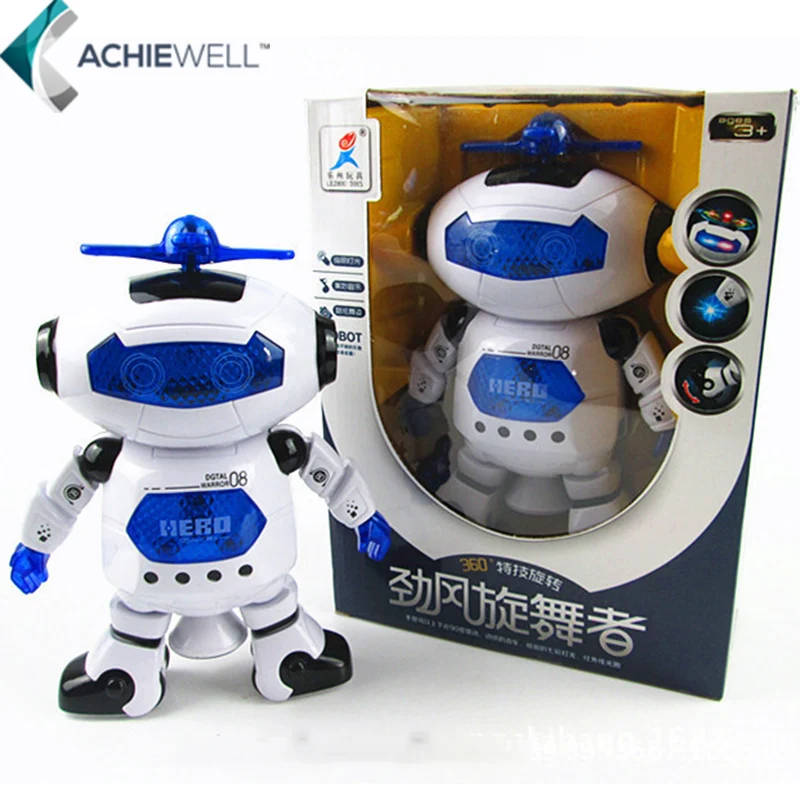 Brand Dacing Humanoid Electronic Robot Model Hero Action Figure Glow In