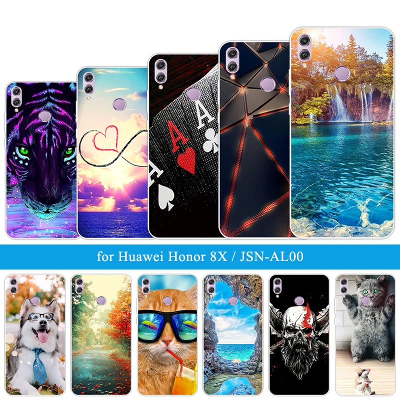 Чехлы с индивидуальным узором для Huawei Honor 8X JSN-AL00 мягкий силиконовый чехол 8 x