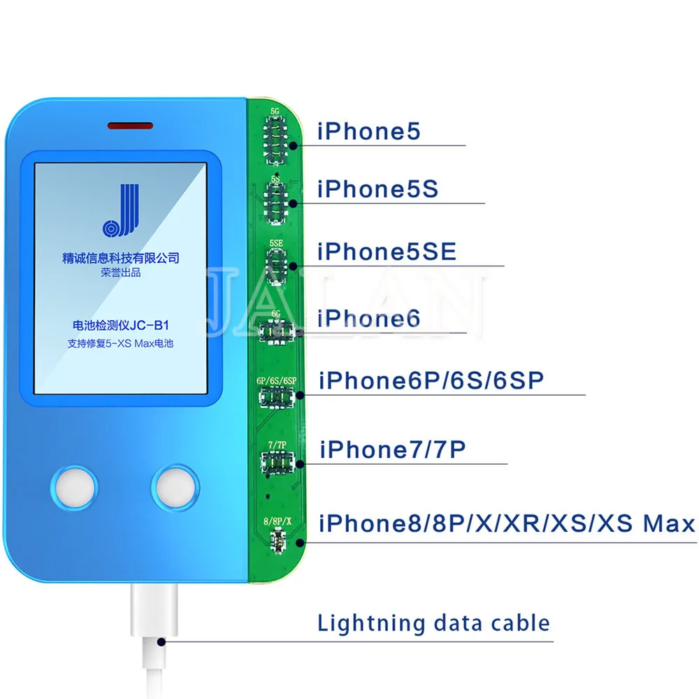 JC B1 тестер батареи для iPhone 5S 6 6p 6s 6s p 7 8p X XS MAX XR емкость батареи изменить чтение резервного копирования ремонт записи инструмент