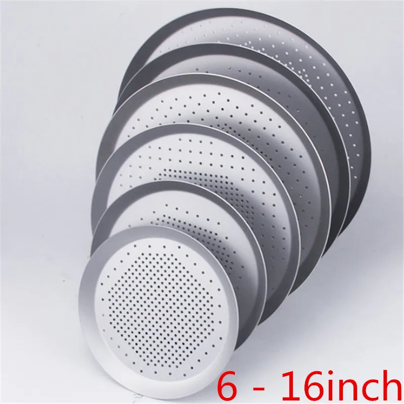 hole Nonstick Pizza Baking Pan Tray Plate Dishes Holder Bake ware Kitchen Baking Tools Accessories Pizza Screen Pan Metal Net