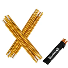 2Pcs/Set Tent Rod Camping Aluminum Alloy Tent Pole 8.5mm Spare Replacemet Tent Building Supporting Accessories With Bag 3Sizes