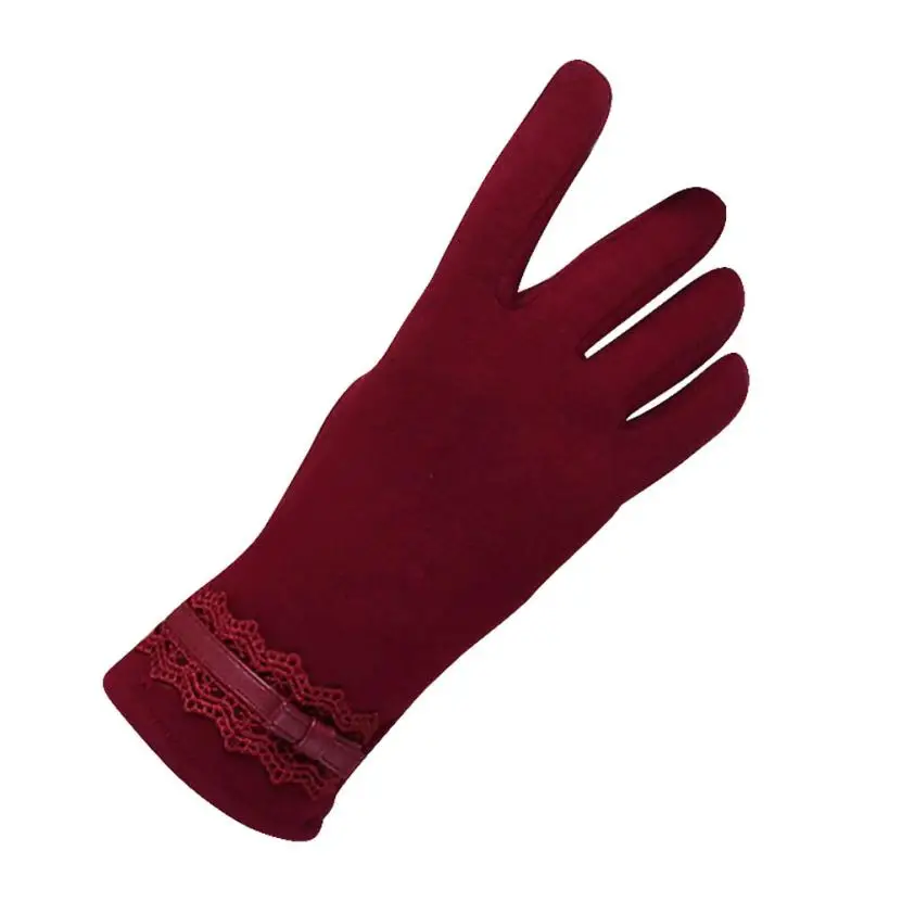 Muqgew Новая мода женские зимние уличные спортивные теплые Прихватки для мангала Популярные Повседневное Стиль зимний Полезная Утепленная одежда перчатки варежки - Цвет: Red