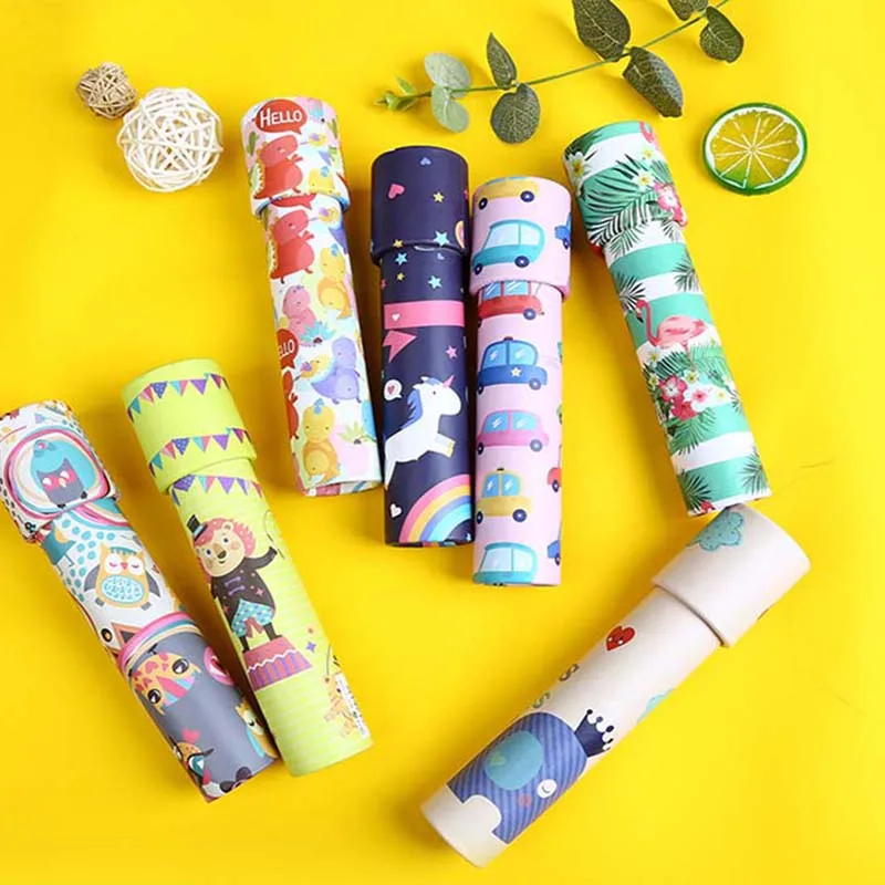 

Hot Cartoon 3D Kaleidoscope Imaginative Fancy Colorful World Magic Toddler Sensory Educational Toys For Children Gifts Random175