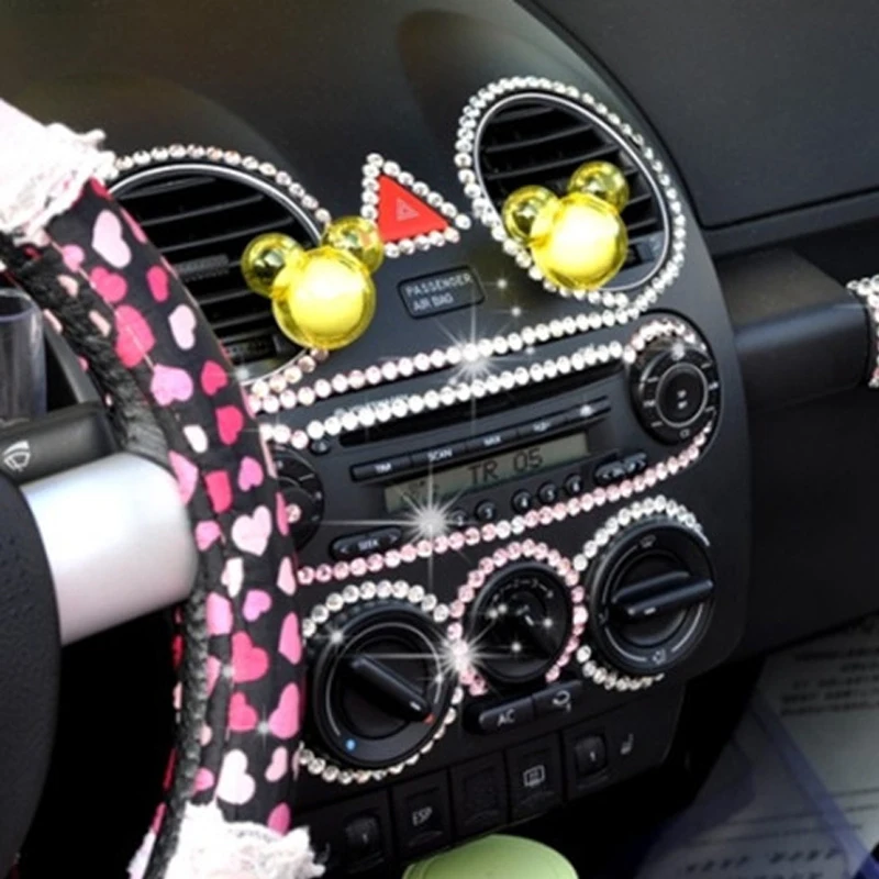 Diamond Car Sticker Bling Crystal Styling Decoration Interior Accessories Girl Beautiful In Stickers From Automobiles Motorcycles On