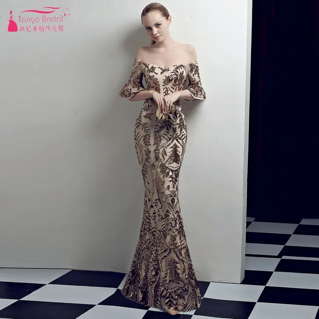 Red with Silver Evening Dresses