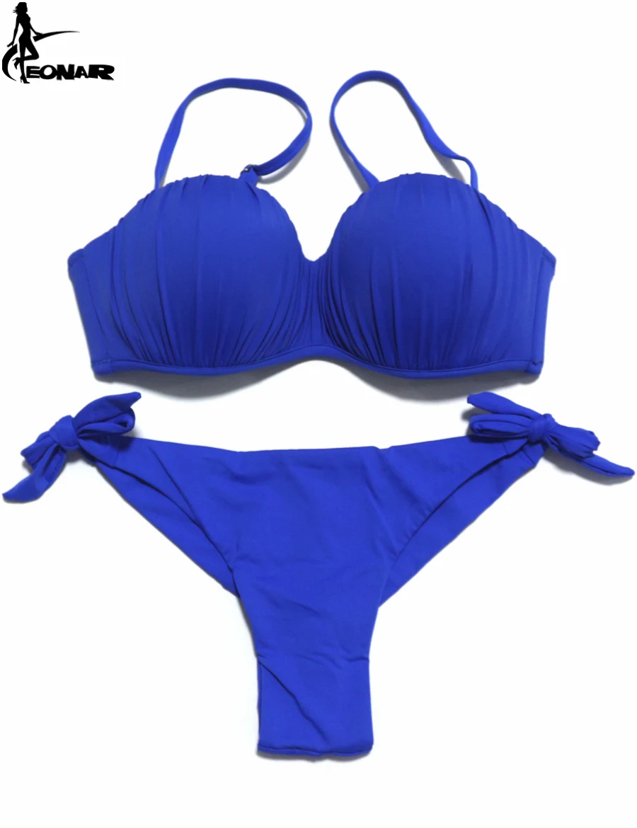 EONAR Push Up Bikini Top Fold Women Swimsuit Removable Shoulder Straps Brazilian Bikini Set Thong Bottom Swimwear Bathing Suits EONAR Push Up Bikini Top Fold Women Swimsuit Removable Shoulder Straps Brazilian Bikini Set Thong Bottom Swimwear Bathing Suits