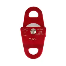 Liga de alumínio resistente 20 kn uso universal pequeno bloco de polia móvel para escalada corda 12mm única roda giratória corda de levantamento(China)