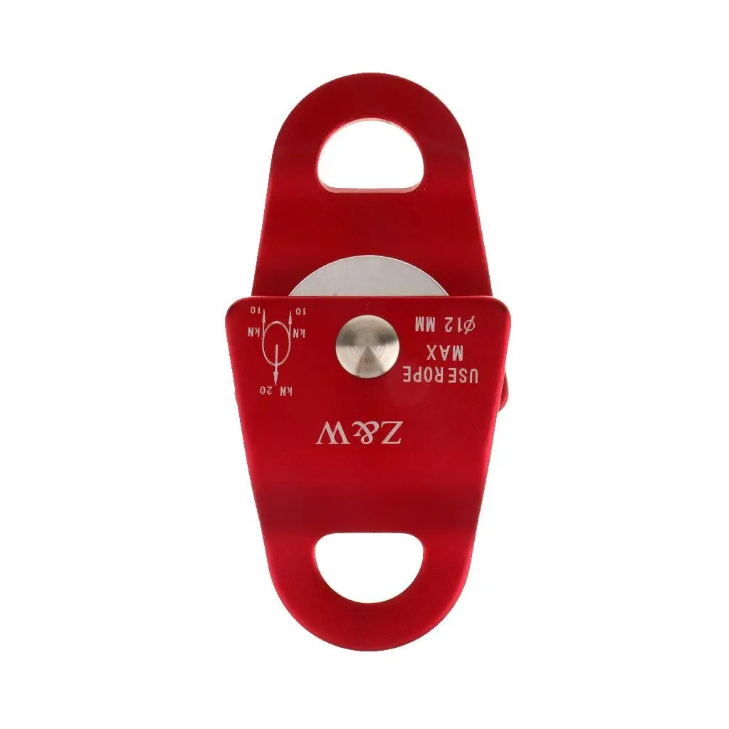 Skup Wytrzymały stop aluminium 20 KN uniwersalne zastosowanie małe mobilne wielokrążek na lina wspinaczkowa 12mm jednokołowy obrotowa lina do podnoszenia
