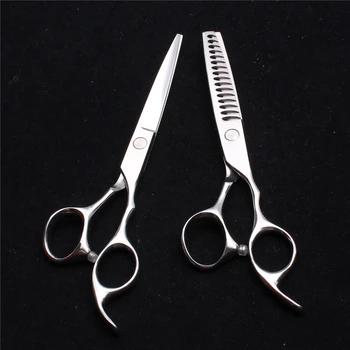 

C2000 6" 440C Customize Logo Thinning Shears Cutting Scissors Hairdressing Scissors 16T Professional Hair Scissors Styling Tool