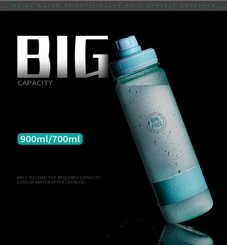 Новая бутылка для путешествий и занятий спортом портативная термостойкая герметичная пластиковая бутылка для воды BPA-free Tritan Кемпинг